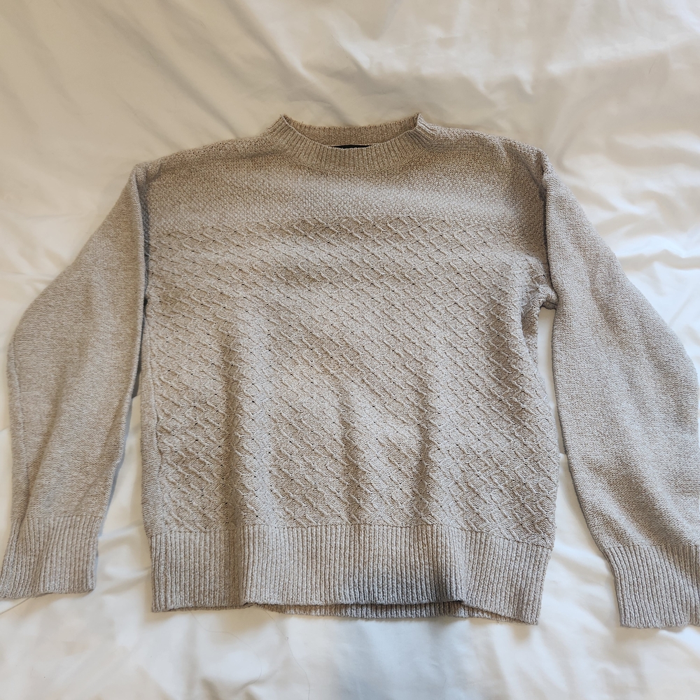 SHEIN Cream Textured Knit Top